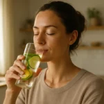 L’hydratation quotidienne accompagne le sujet du caséum, sans qu’un aliment précis soit établi comme cause ni que l’eau élimine les dépôts.